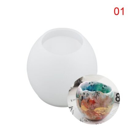 flat round holder tealight candle silicone mold