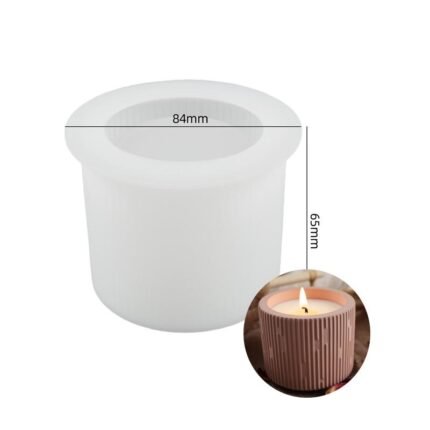 irregular striped candle cup silicone mold