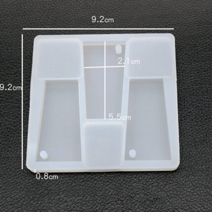 Medal 3 Pieces#222 - Trapezoid Shape silicone mold with 3 units