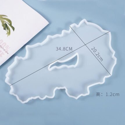 Coaster Mold #159 - Large Tray Resin Mold Platter Silicone Mold