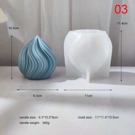 Rotating Water Drop Candle Silicon Mold